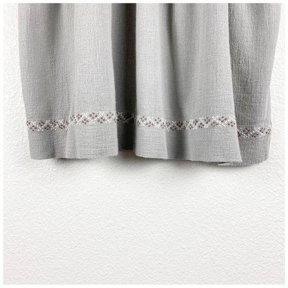 Bonpoint Brode Main Kids Gray Embroidered Dress Size 6 - Picture 5 of 9